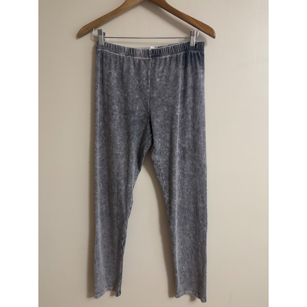 Jess & Jane Womens Acid Wash pants Leggings Grey Cotton Spandex Medium